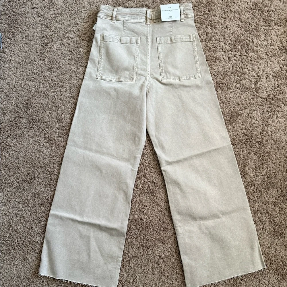 Zara Tan Denim Pants - Picture 5 of 5